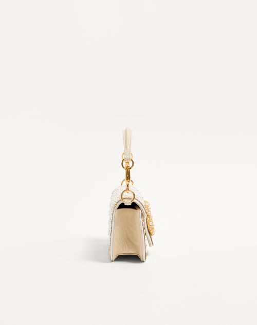 Valentino Garavani - Valentino Garavani Locò Small Embroidered Shoulder Bag With Jewel Logo - Multicolour - Woman - Shoulder Bags